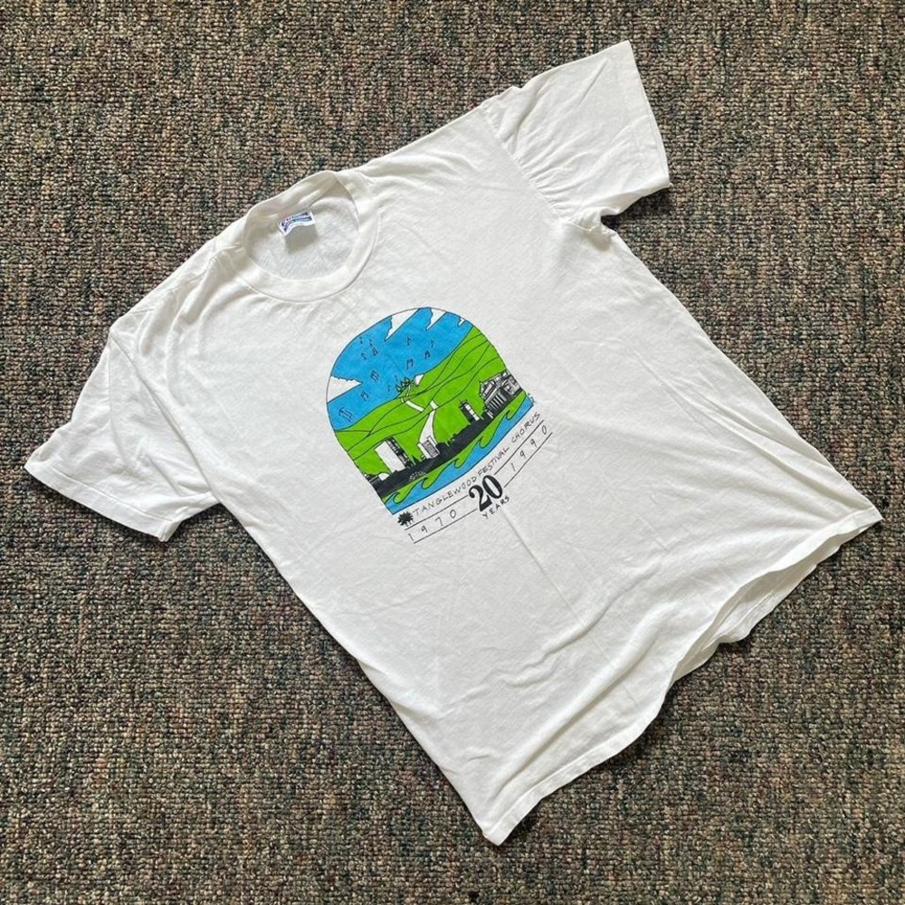 Vintage 90s Single Stitch‎ Made in USA Tanglewood Anniversary Tee
